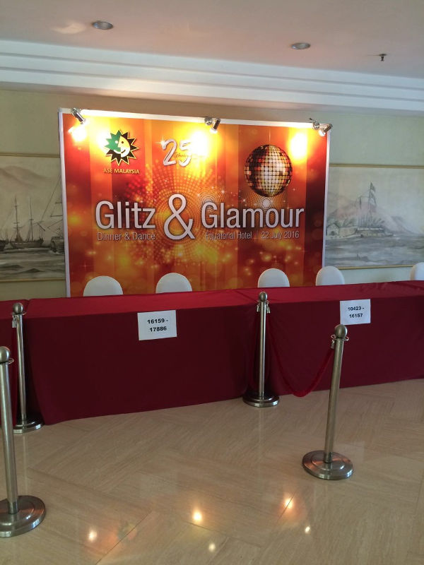 Glitz and Glamour Registration Backdrop